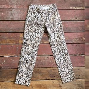 Vintage Guess Y2K Skinny Jeans Lowrise Leopard Print Pants